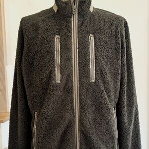 Kuhl Skata Fleece Jacket, light coat, Men’s Large, Black Forest, (dark brown)